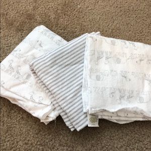 Three pack of receiving blankets